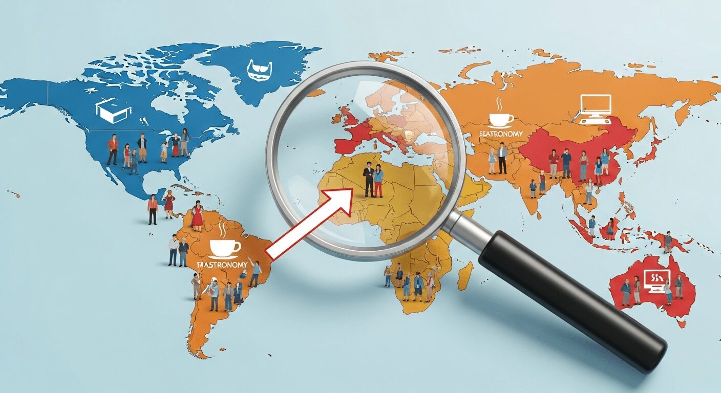 Infográfico sobre como escolher o nicho de mercado ideal de como criar um negócio online do zero, com análise de segmentos