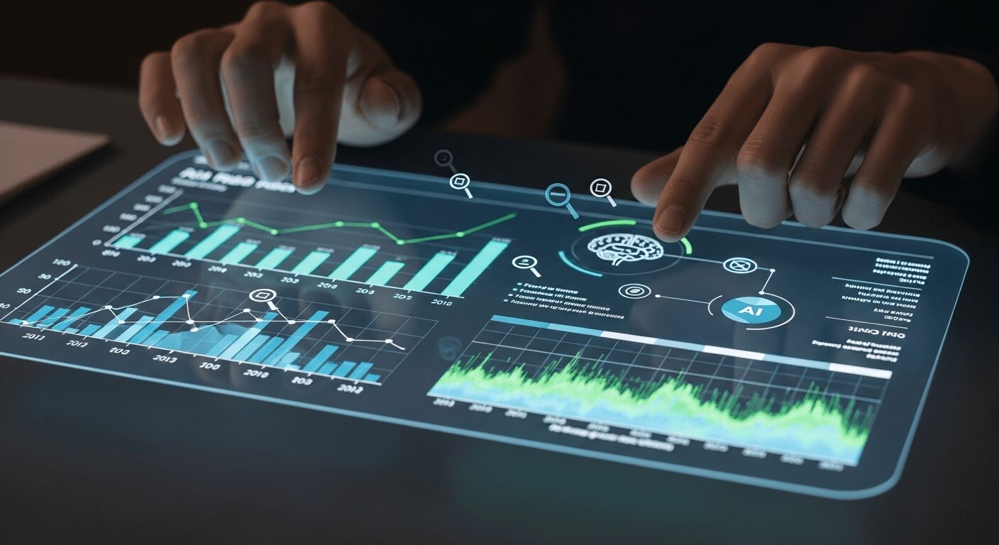 Análise de dados e insights impulsionados por ferramentas de IA gratuitas para e-commerce iniciante, revelando tendências de mercado e otimizando estratégias de vendas
