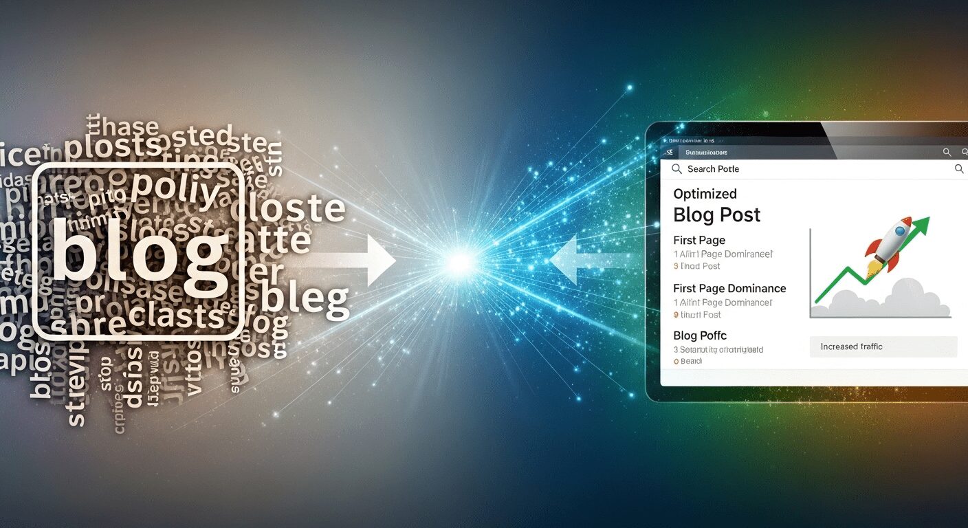 Imagem representando a revitalização de posts antigos para blog, mostrando como otimizar posts antigos com estratégias de SEO para blog e alcançar o topo dos resultados de busca