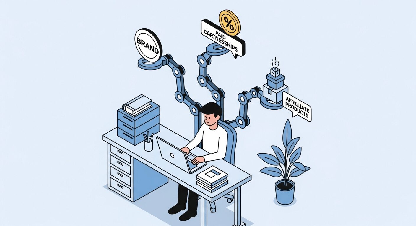 Criador usando estratégias de renda no TikTok: parcerias, afiliados e produtos próprios. Maximize seus ganhos