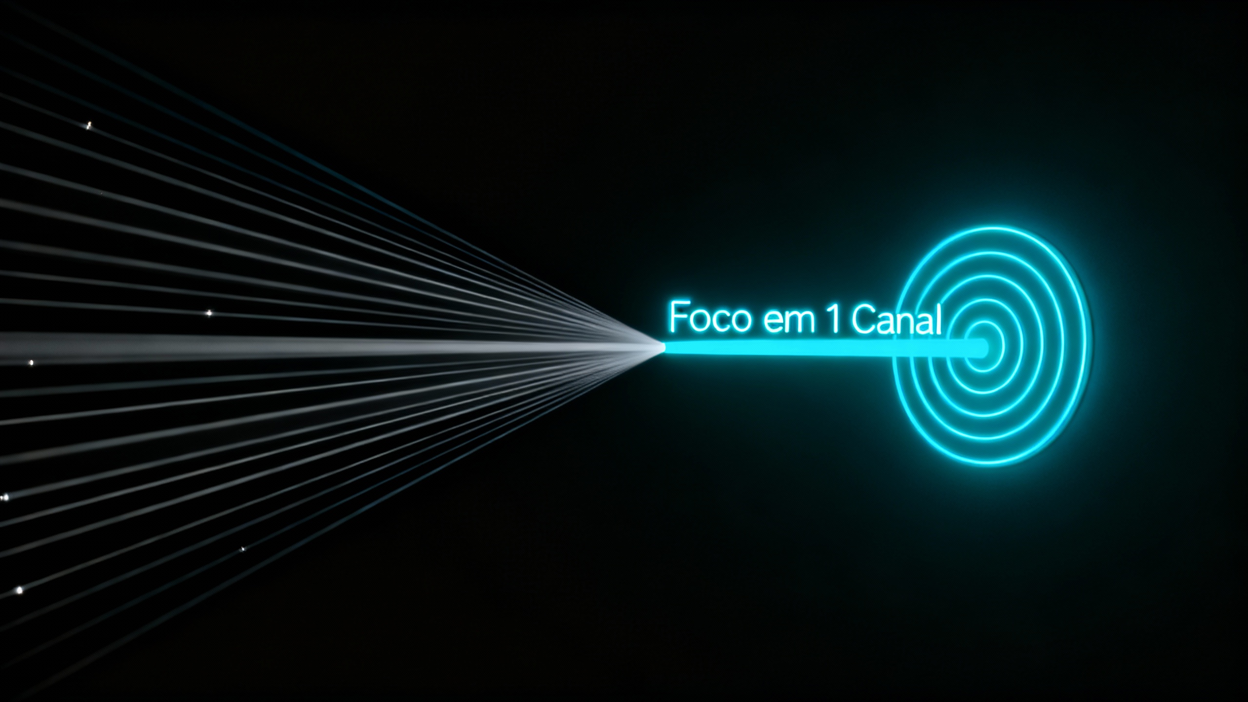 Ilustração da distribuição de conteúdo, com um feixe de luz focado atingindo um alvo, simbolizando a estratégia de tráfego orgânico para afiliados.