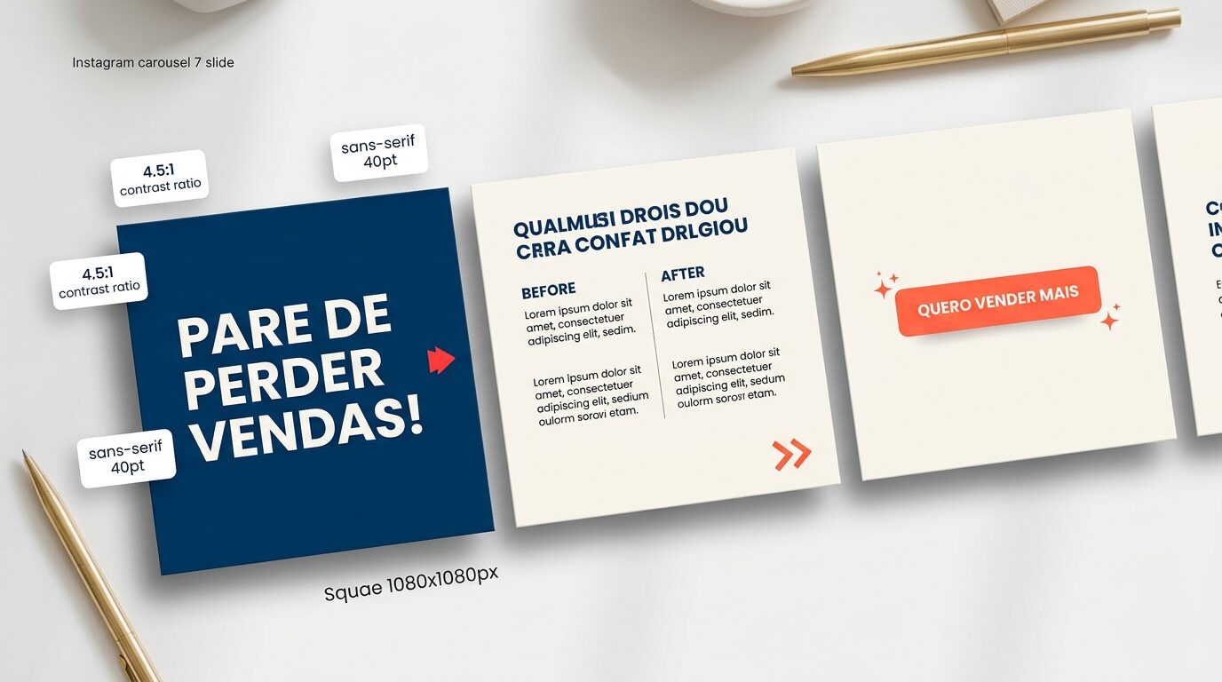 edição de copy persuasiva para carrossel Instagram com power words e gatilhos de urgência